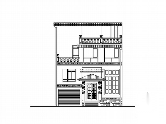 某四层农民自建房建筑施工图cad施工图下载【ID:165747103】