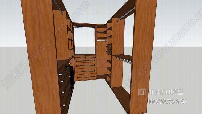 小走入衣橱SU模型下载【ID:926729350】