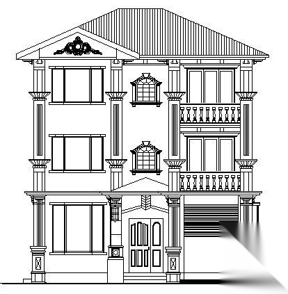 某三层小户型独立别墅建筑方案图cad施工图下载【ID:149919157】