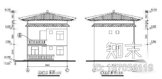 净廉堂建筑施工图cad施工图下载【ID:167056119】