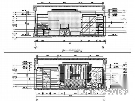 [芜湖]精装宾馆室内装修图（含效果）cad施工图下载【ID:164840169】