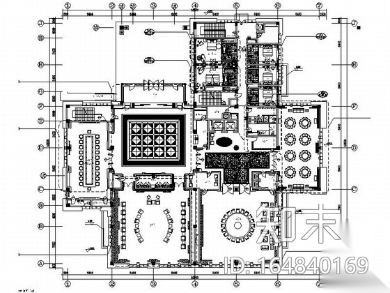 [芜湖]精装宾馆室内装修图（含效果）cad施工图下载【ID:164840169】