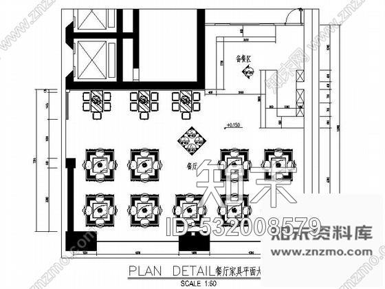 施工图酒店新亚风餐厅室内装修图含效果cad施工图下载【ID:532008579】