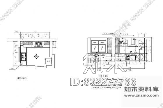 图块/节点整体厨房设计方案cad施工图下载【ID:832277766】