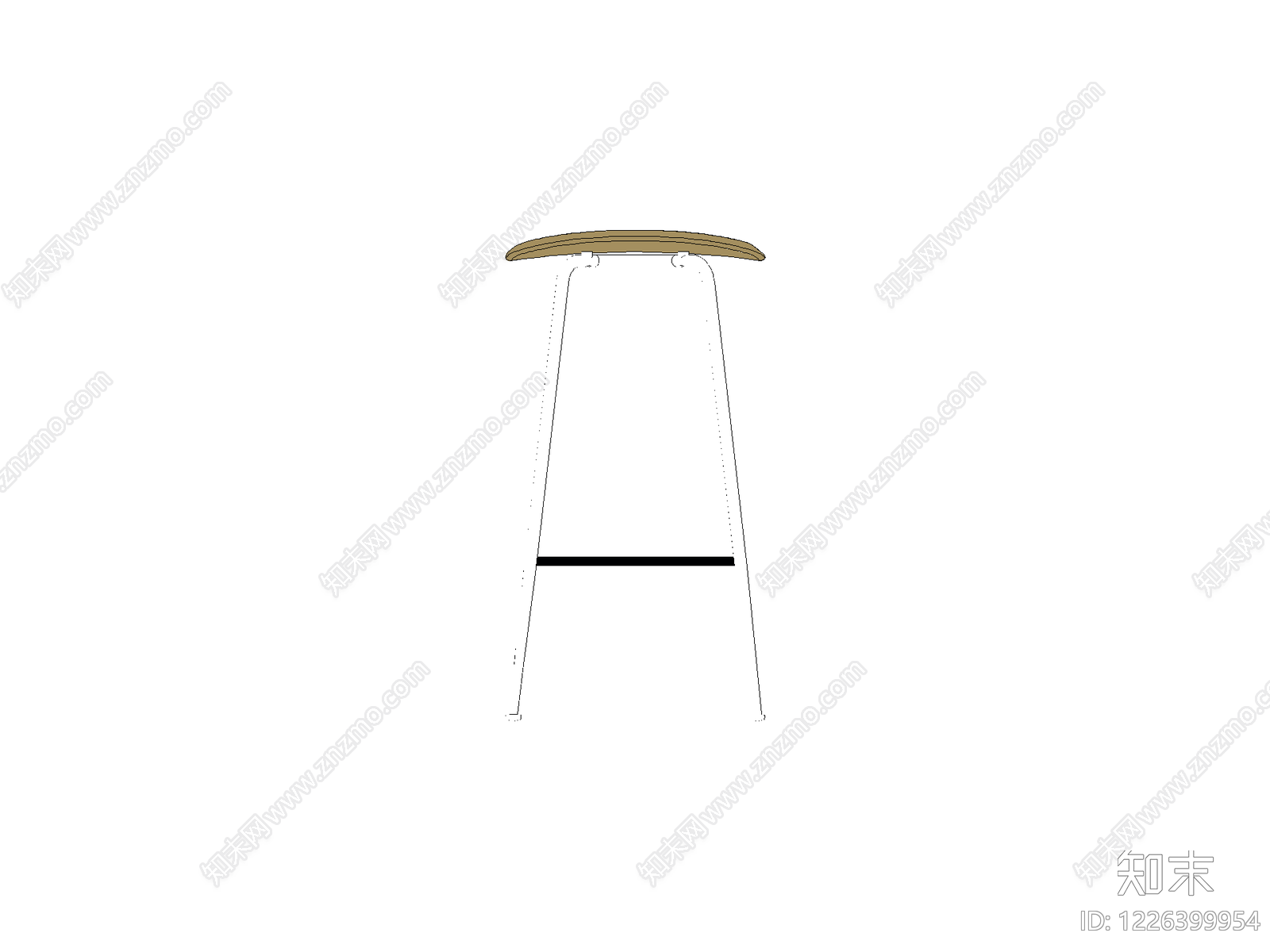 椅子cad施工图下载【ID:1226399954】