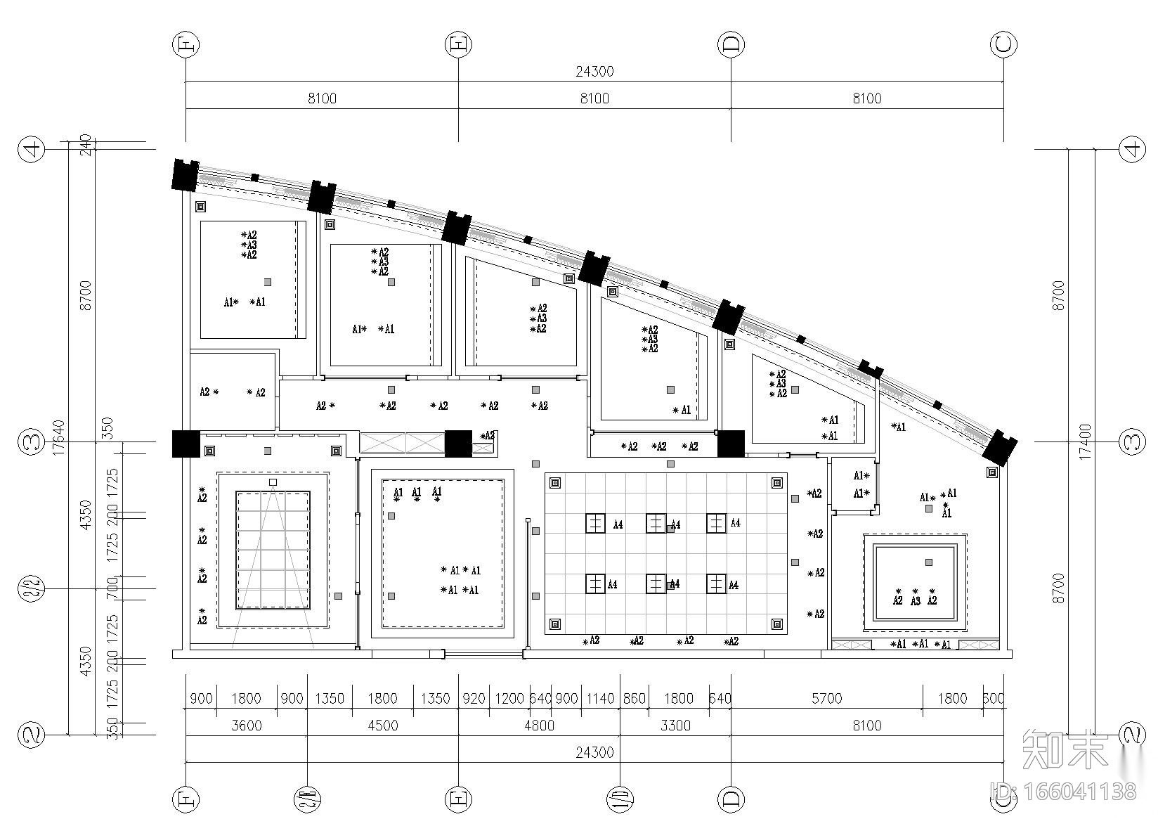 [山东]长福置业有限公司装饰施工图+效果图cad施工图下载【ID:166041138】