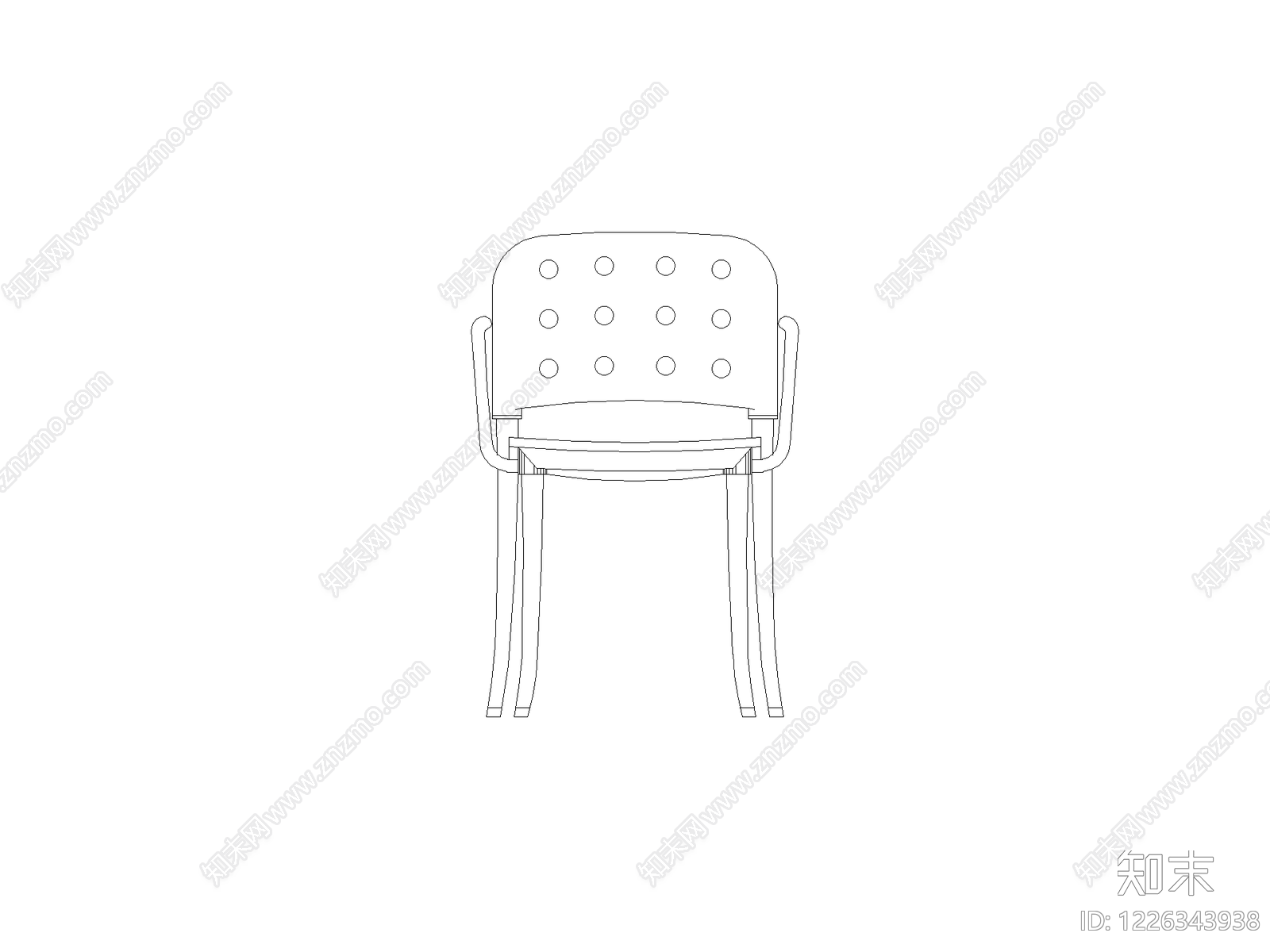现代椅子CAD图纸