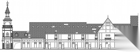 某英式风格商业建筑方案图带效果图cad施工图下载【ID:166061185】