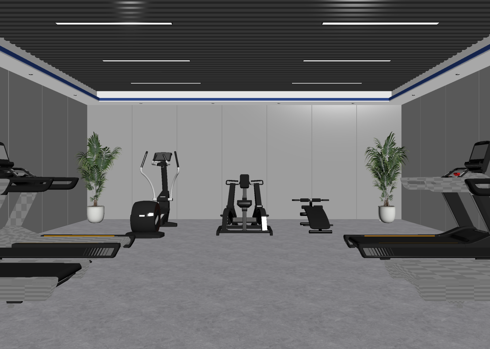 现代健身房3D模型下载【ID:1214642530】
