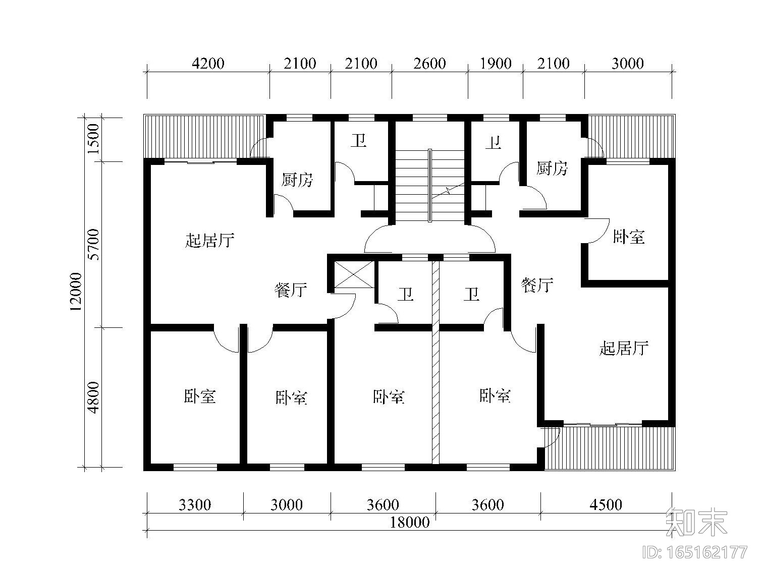 132套单元式住宅施工图下载【ID:165162177】