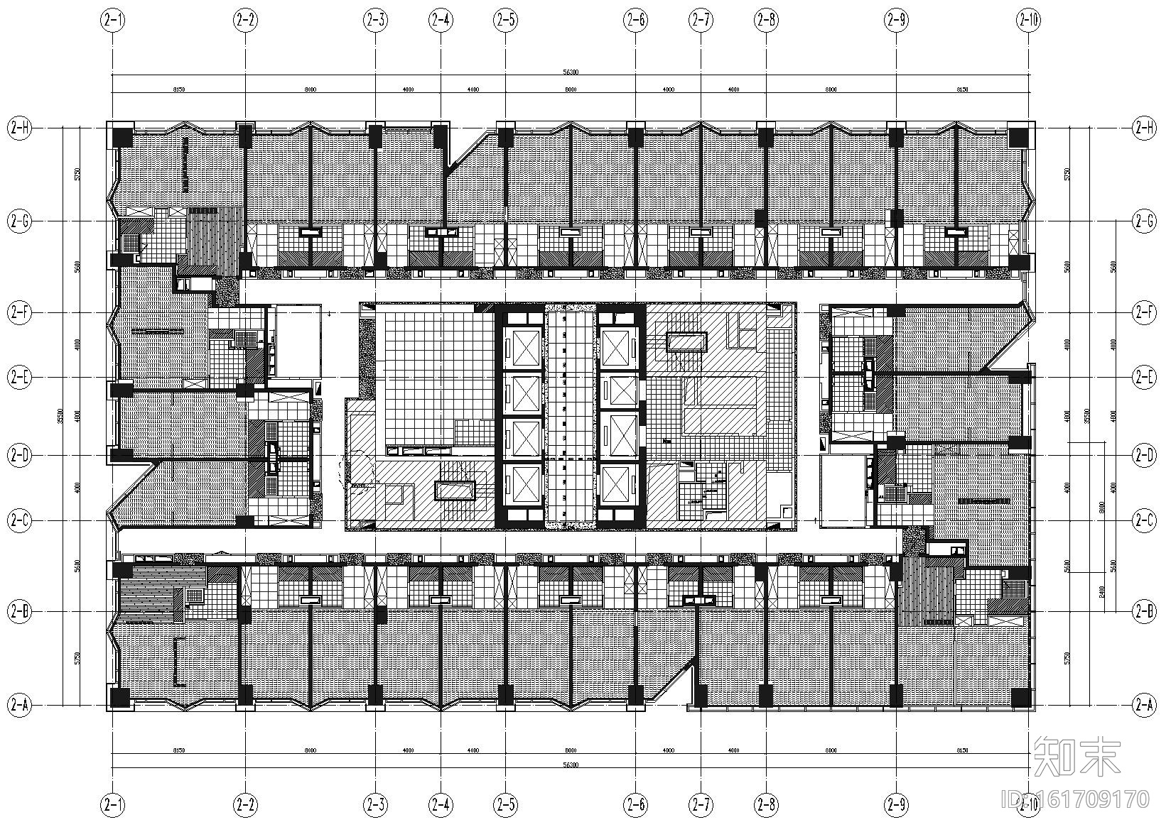 [北京]嘉美中心酒店室内装饰设计项目施工图cad施工图下载【ID:161709170】
