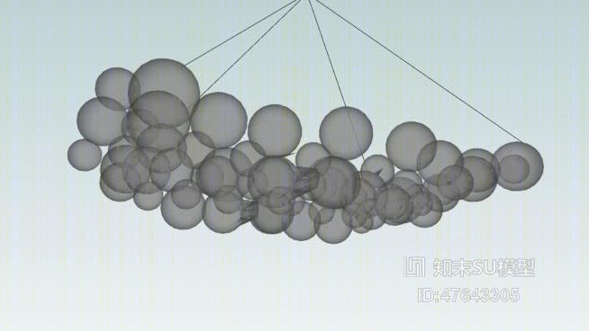 魔豆吊灯SU模型下载【ID:47643305】