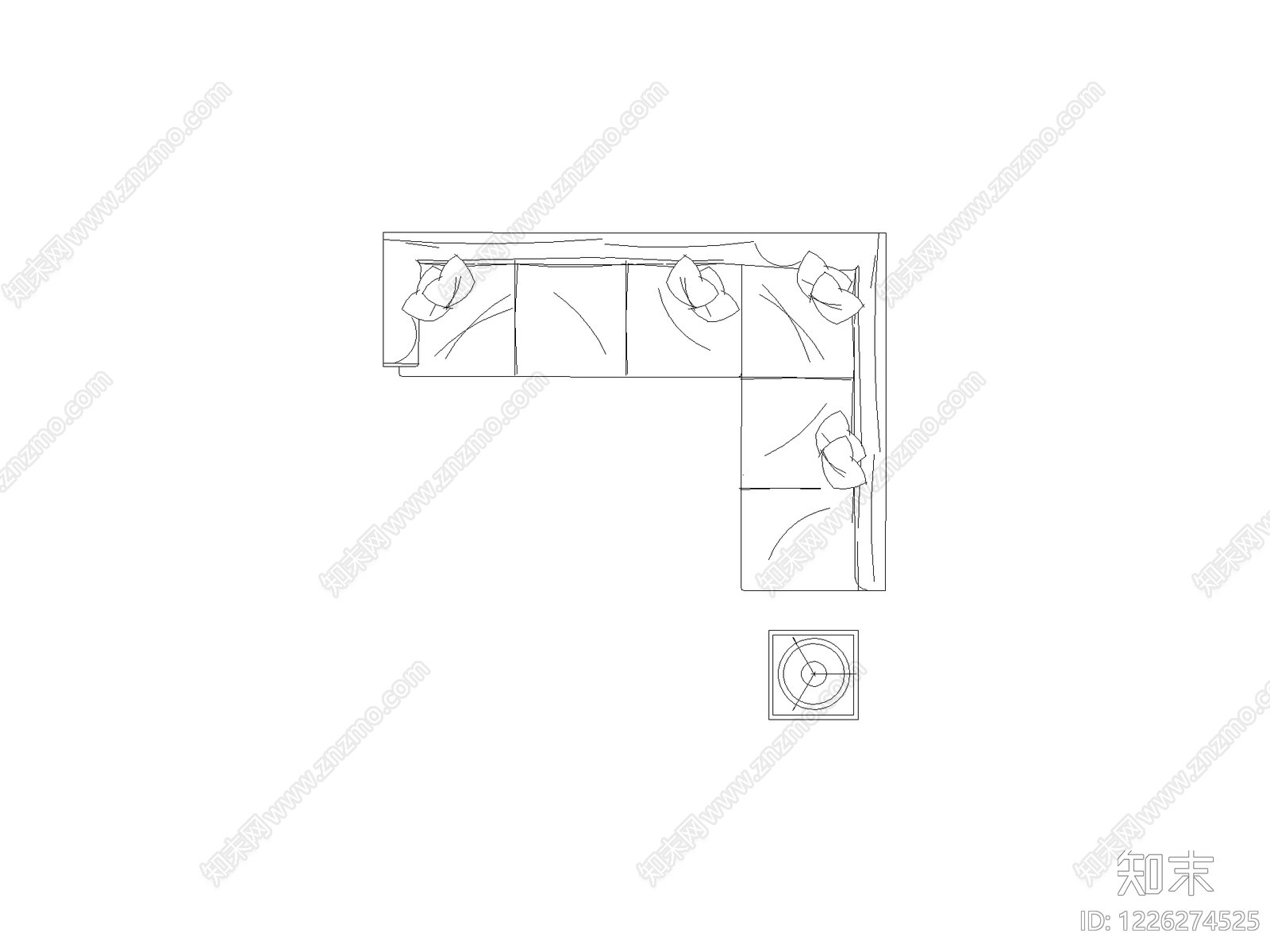 沙发cad施工图下载【ID:1226274525】