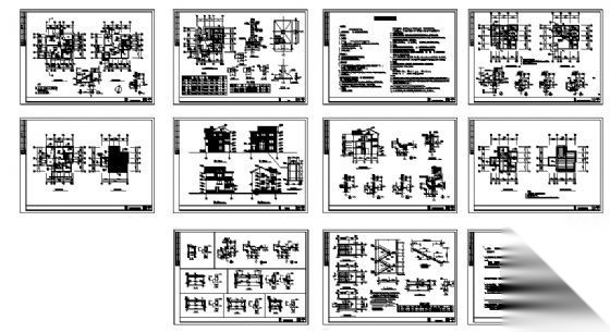 清湖镇某村三层住宅楼建筑结构施工图施工图下载【ID:149897139】