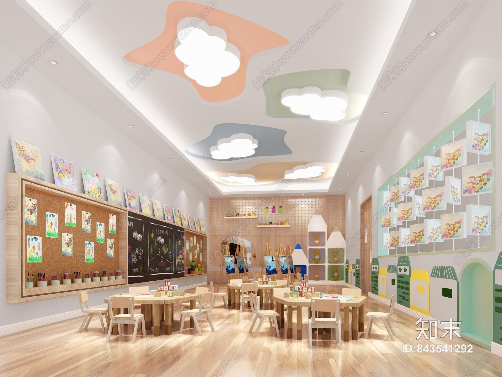 现代图书馆3D模型下载【ID:843541292】