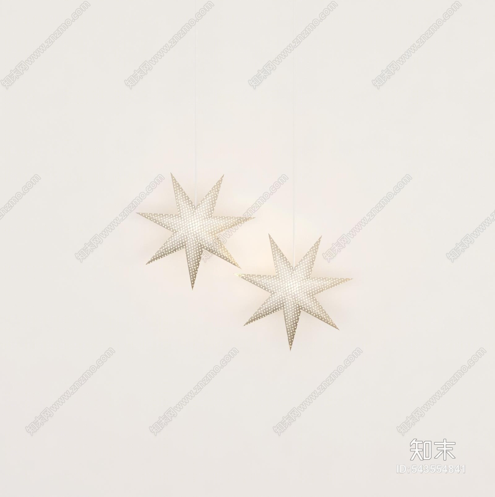 北欧星星吊灯3D模型下载【ID:543554841】