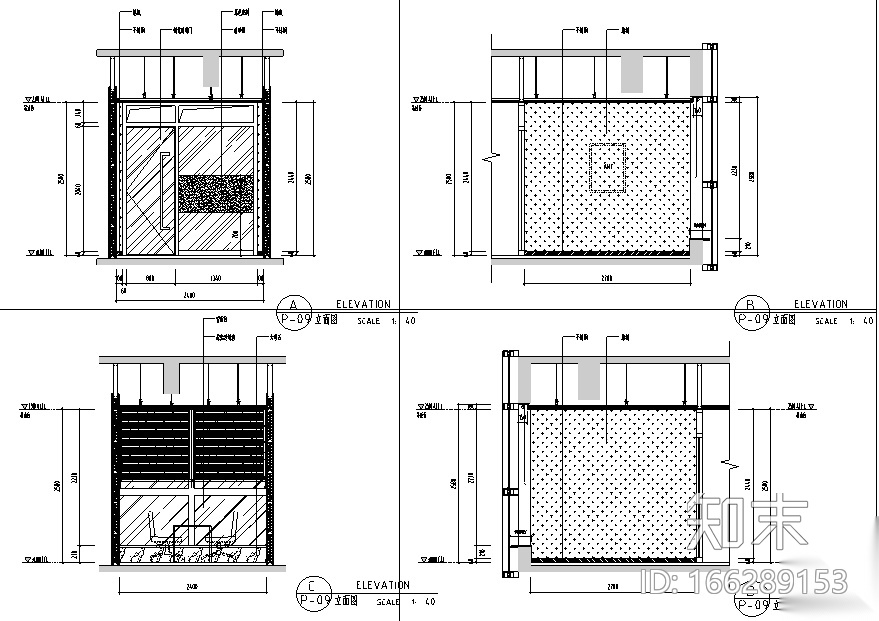 [重庆]现代风格办公空间设计施工图（附效果图+材料表）cad施工图下载【ID:166289153】