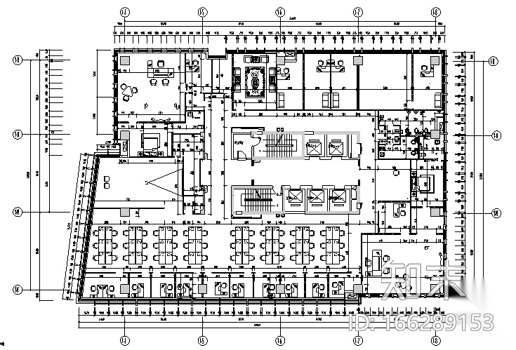 [重庆]现代风格办公空间设计施工图（附效果图+材料表）cad施工图下载【ID:166289153】