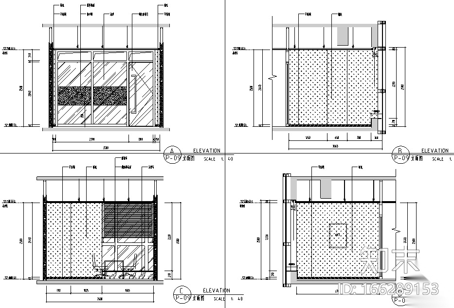 [重庆]现代风格办公空间设计施工图（附效果图+材料表）cad施工图下载【ID:166289153】