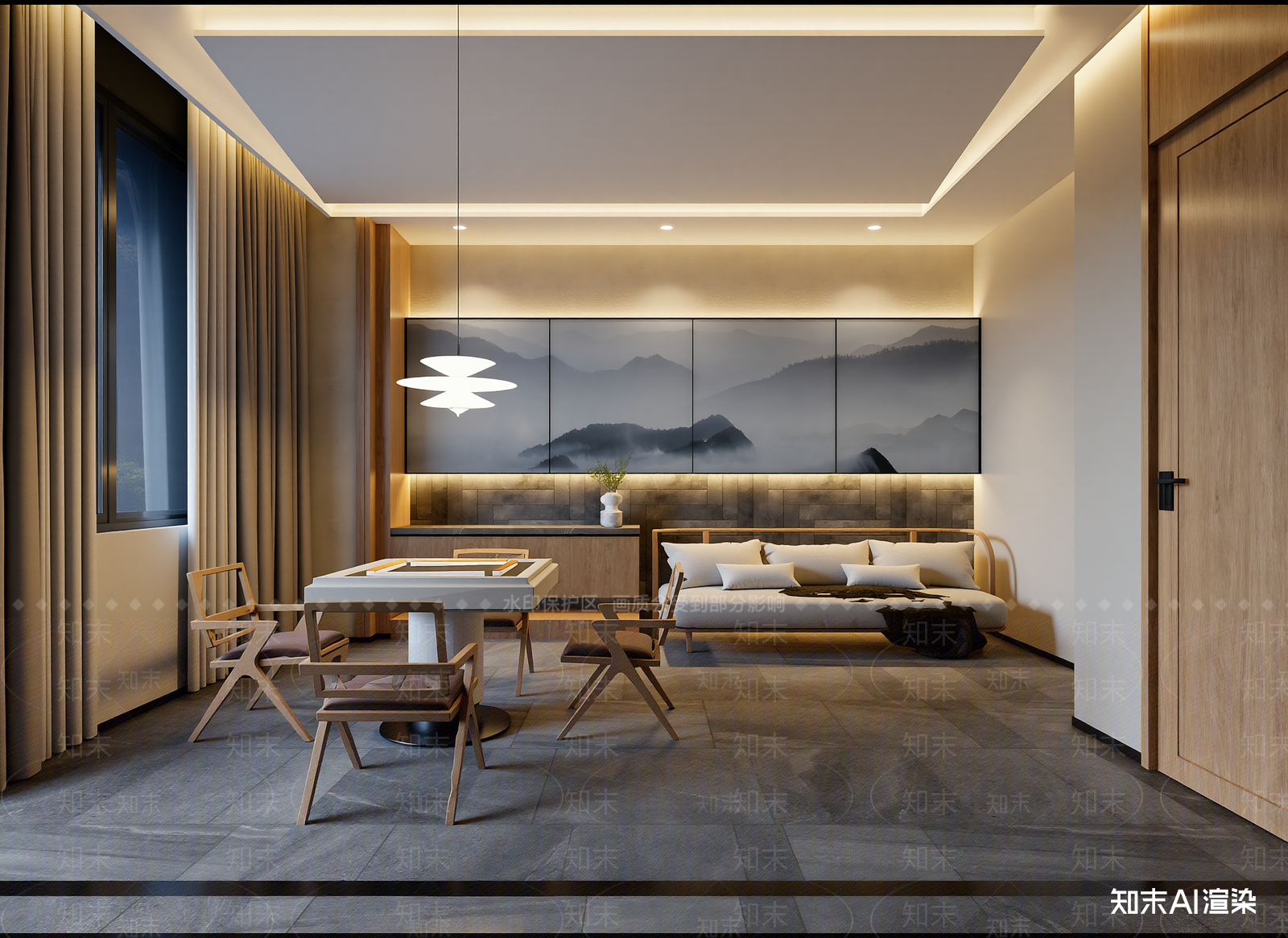 侘寂客餐厅3D模型下载【ID:1221736336】
