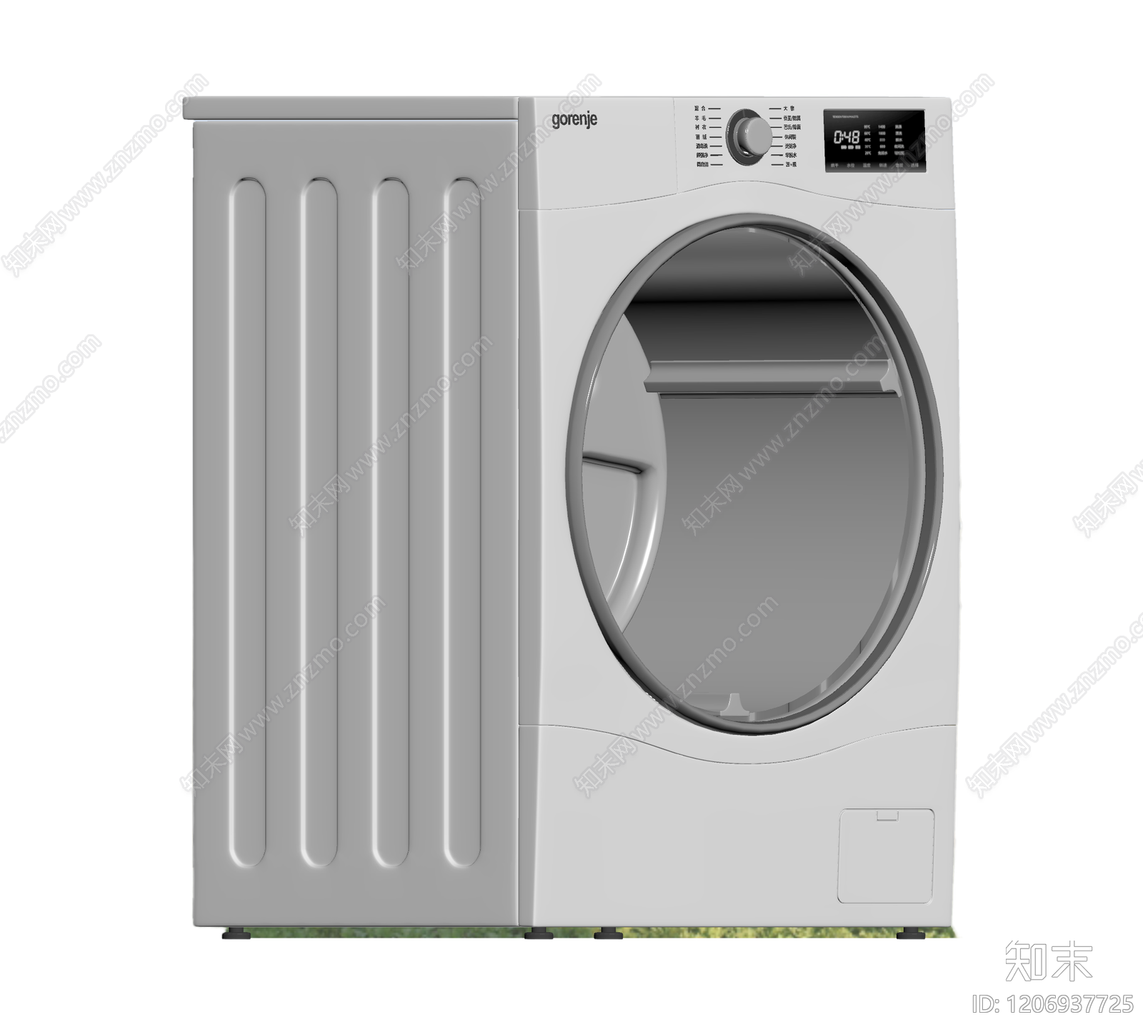 滚筒烘干机3D模型下载【ID:1206937725】
