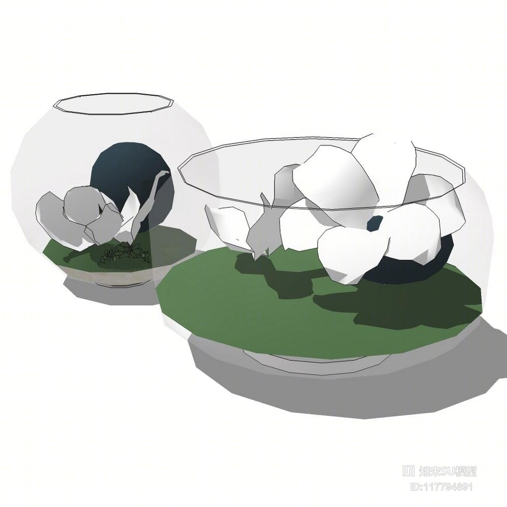 精品免费盆栽SU模型下载【ID:117794891】