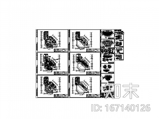 某宾馆大餐厅装修图cad施工图下载【ID:167140126】