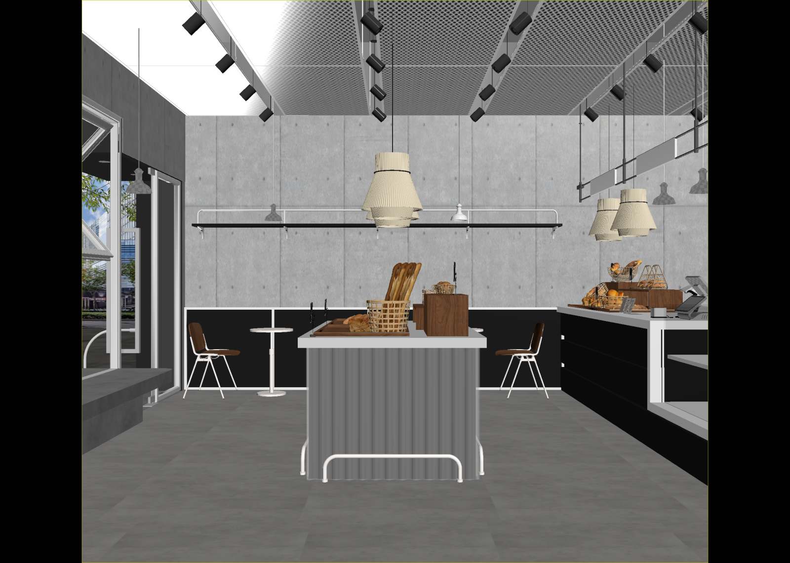 现代咖啡厅3D模型下载【ID:1214780595】