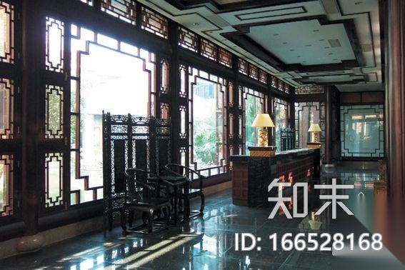 纯中式风格山庄会所装修图(含实景)cad施工图下载【ID:166528168】