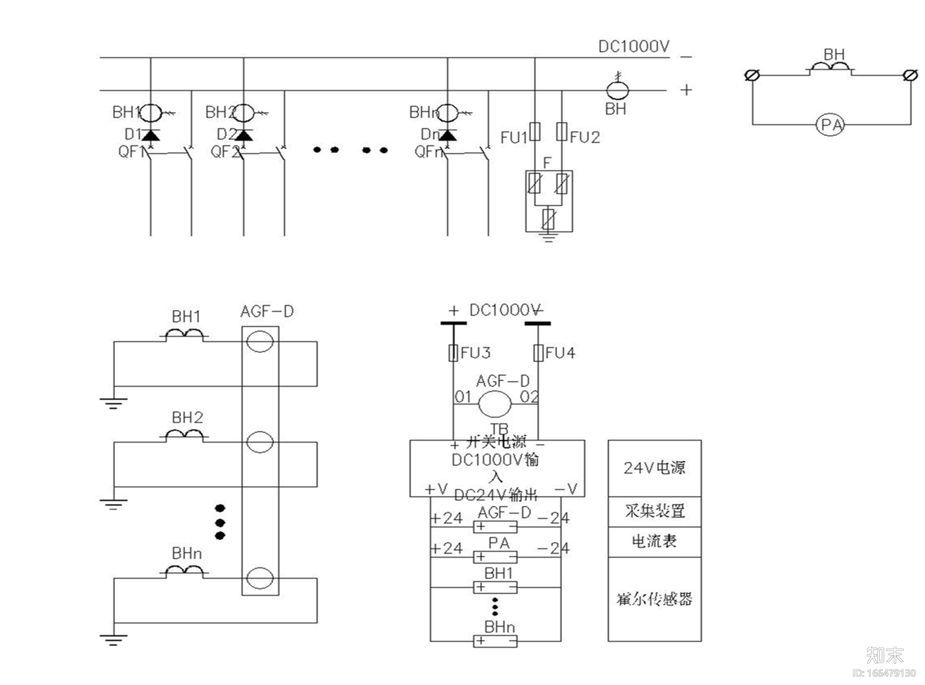 建筑光伏设计示例cad施工图下载【ID:166479130】