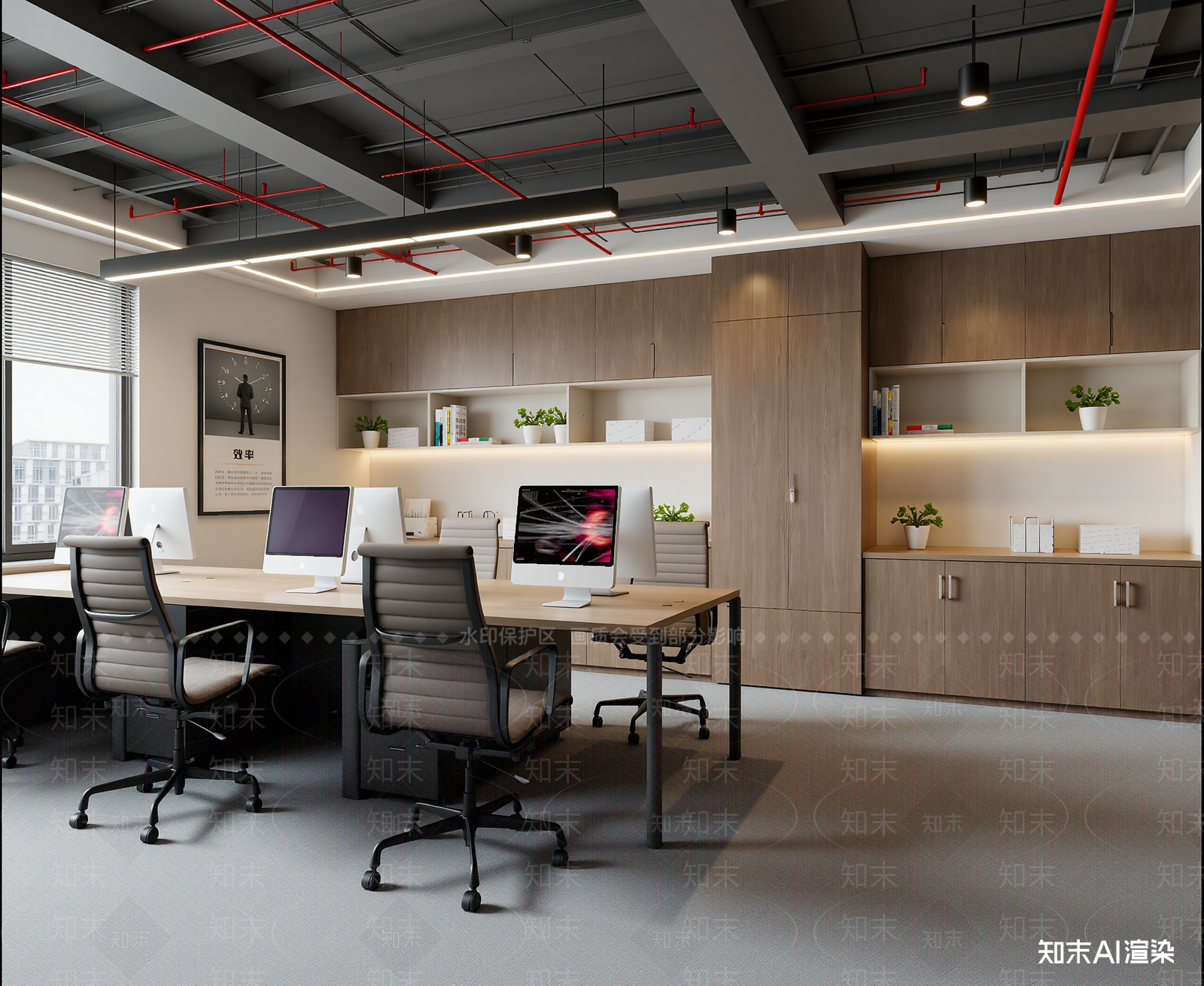 现代办公区3D模型下载【ID:1215006602】