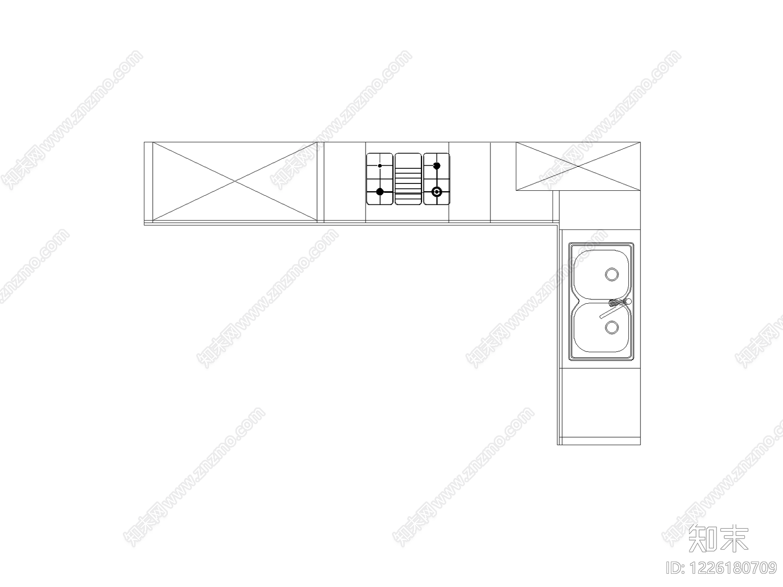 厨房设施cad施工图下载【ID:1226180709】