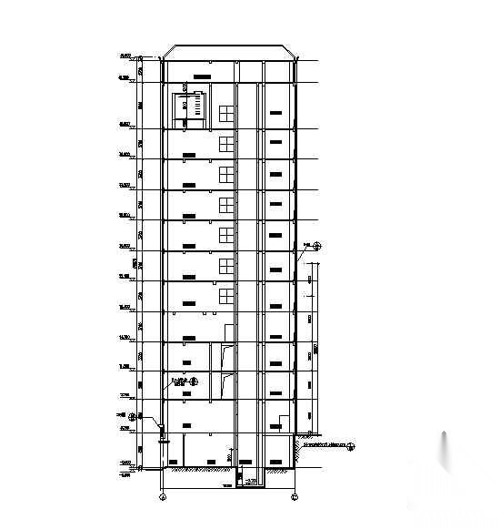 [广东]某厂区底商住宅建筑方案扩初cad施工图下载【ID:166796133】