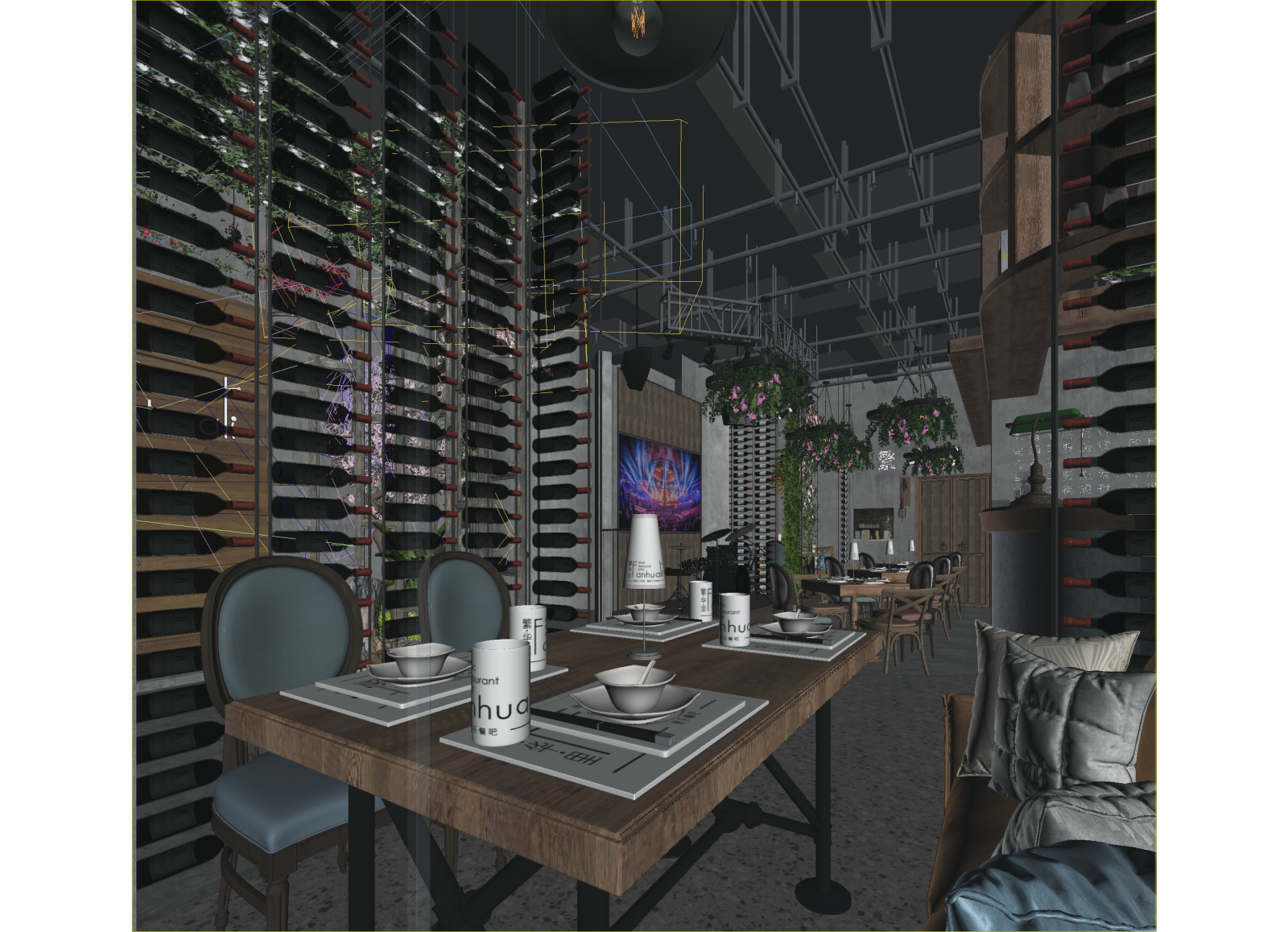 现代酒馆3D模型下载【ID:1214951357】
