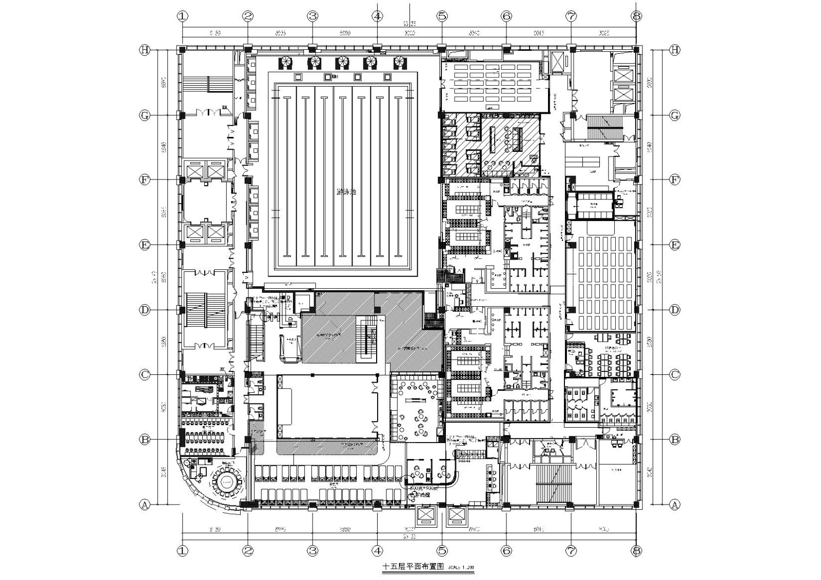 [河南]郑州我爱运动健身中心花丹店施工图cad施工图下载【ID:160710195】