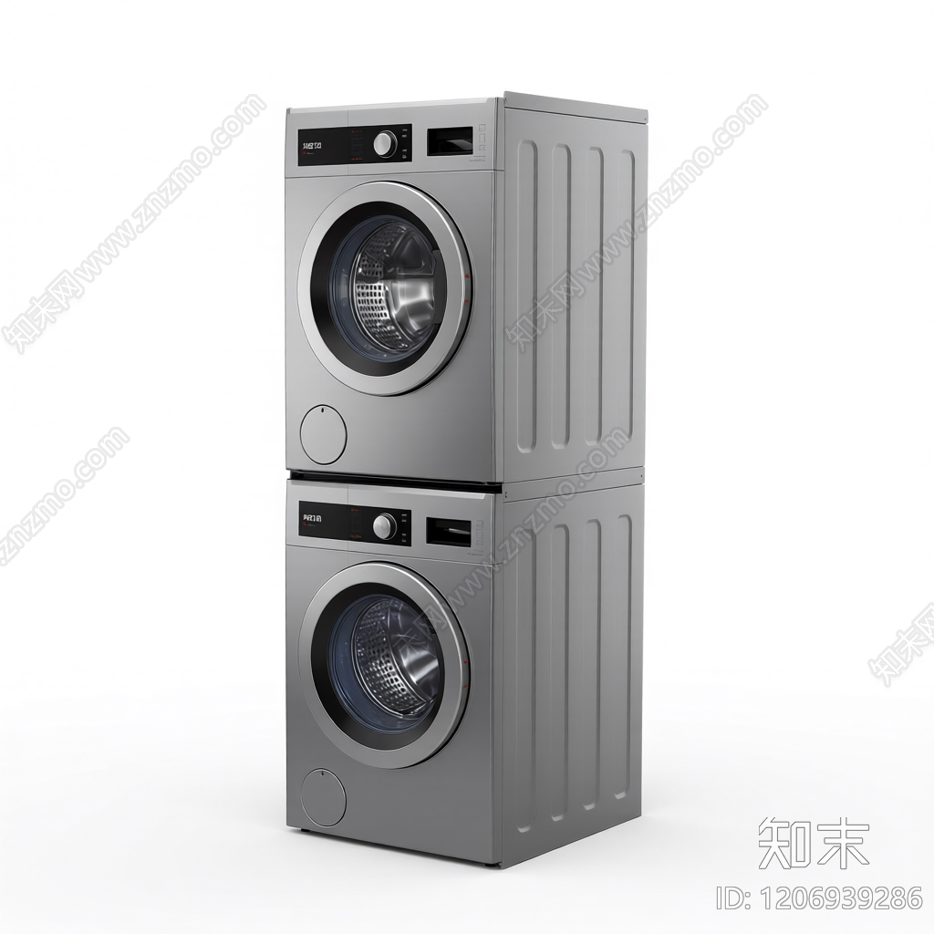 叠放式洗衣机组合3D模型下载【ID:1206939286】
