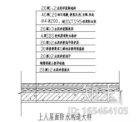 上人屋面防水构造大样施工图下载【ID:165464105】