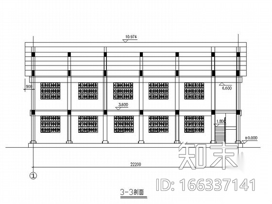 双层硬山式方丈室古建筑方案图cad施工图下载【ID:166337141】