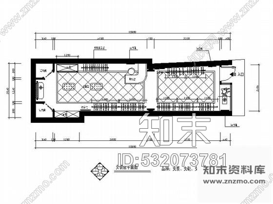 施工图温州某简欧装饰时尚女装店铺装修图含效果施工图下载【ID:532073781】