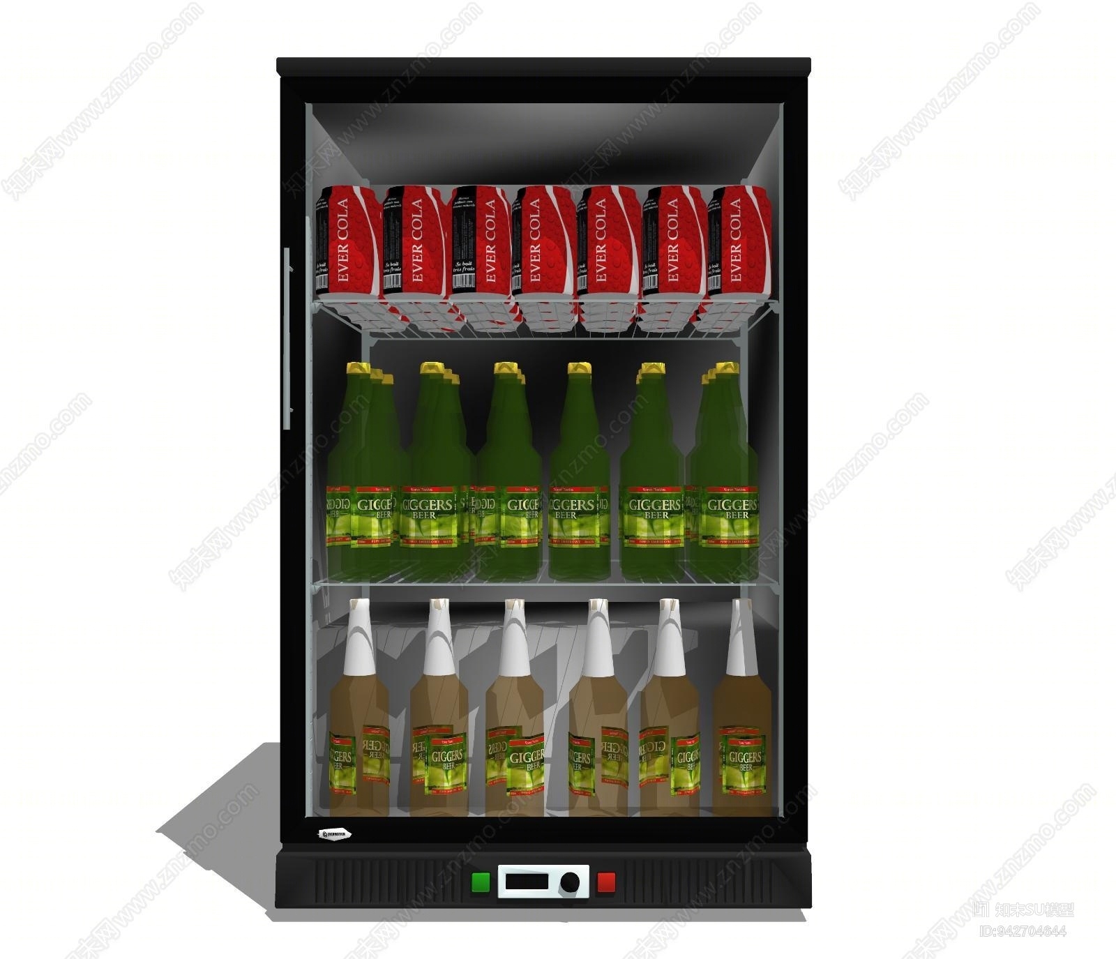 现代冰柜SU模型草图