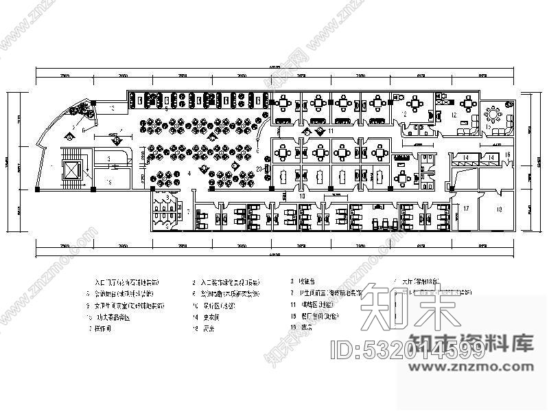 施工图中式茶楼设计装修图cad施工图下载【ID:532014599】