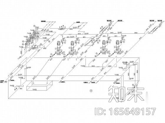 水泵房及水箱等设备房详图cad施工图下载【ID:165649157】
