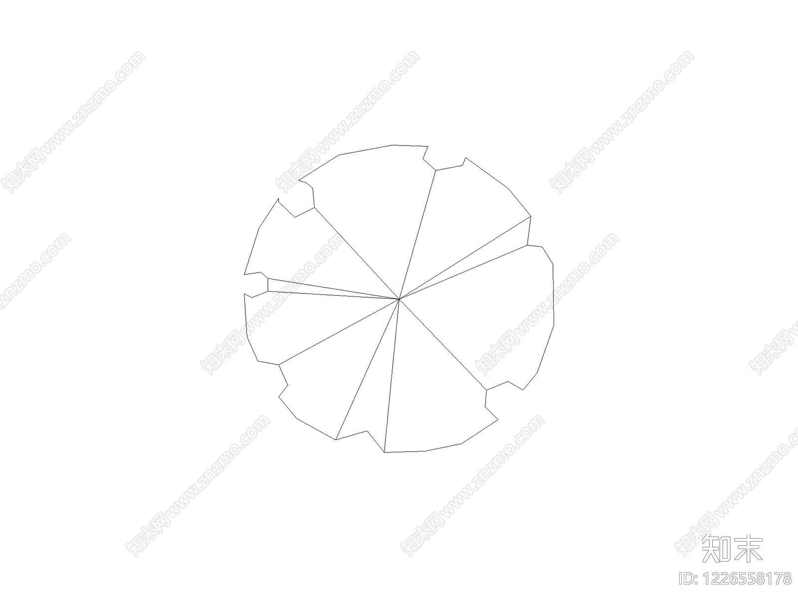 现代绿植CAD图纸