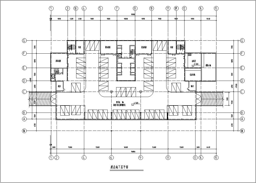 3套现代高层宾馆酒店建筑设计施工图CADcad施工图下载【ID:151517166】