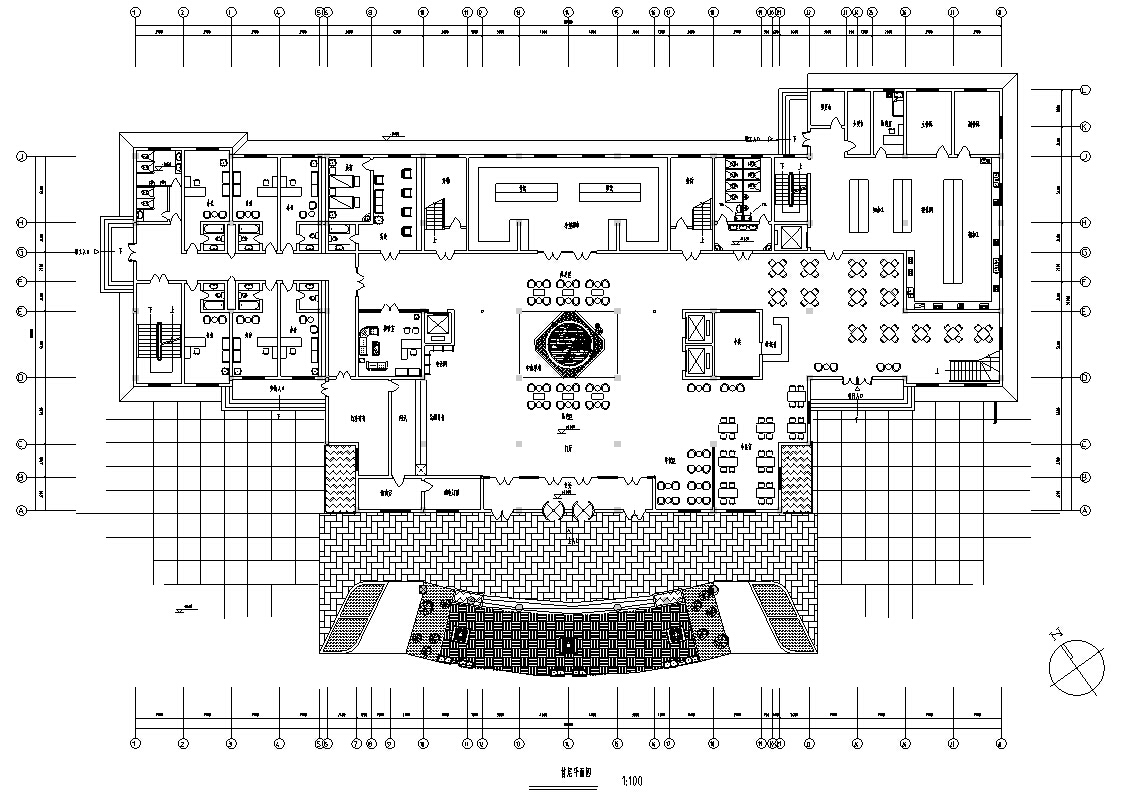 3套现代高层宾馆酒店建筑设计施工图CADcad施工图下载【ID:165159127】