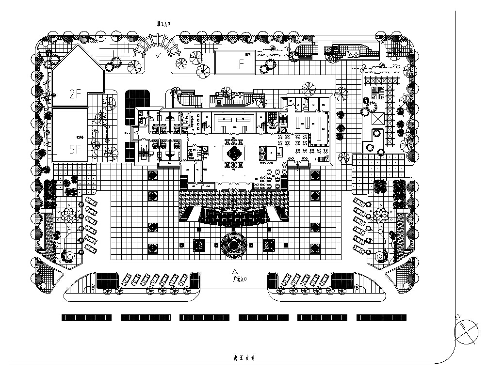 3套现代高层宾馆酒店建筑设计施工图CADcad施工图下载【ID:165159127】