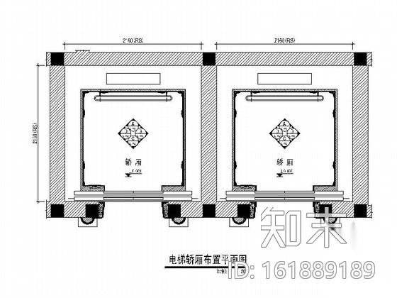 豪华欧式酒店电梯厅室内施工图施工图下载【ID:161889189】