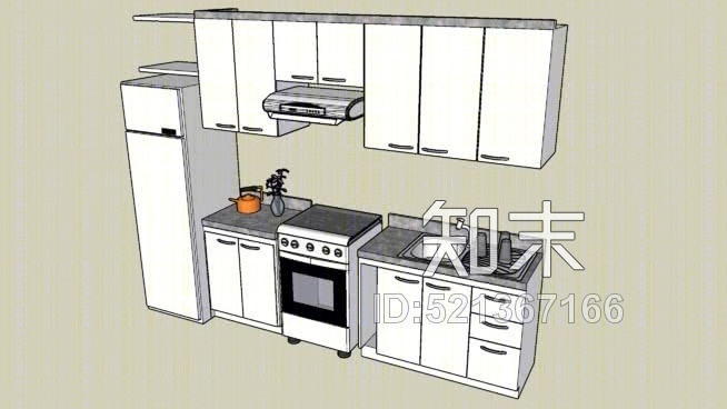 厨房家具SU模型下载【ID:521367166】