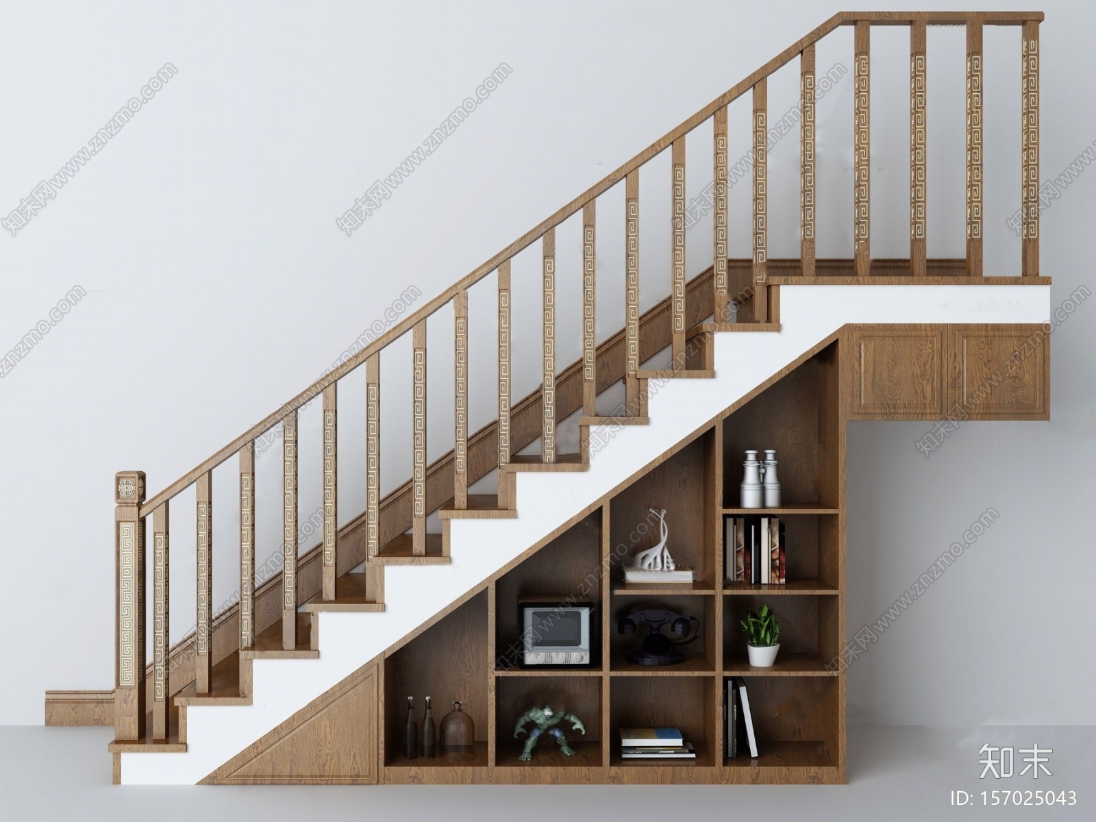 现代储物柜楼梯3D模型下载【ID:157025043】