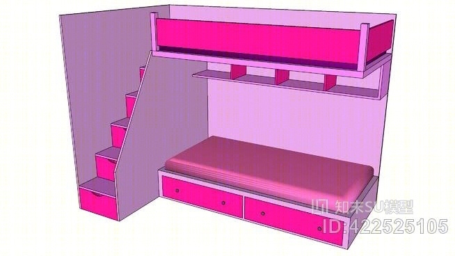 儿童床SU模型下载【ID:422525105】